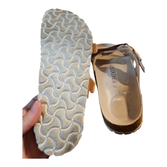 Birkenstock Size 37 (US 6) Narrow Yao Hex Criss Cross Sandal In Copper - Picture 5 of 5